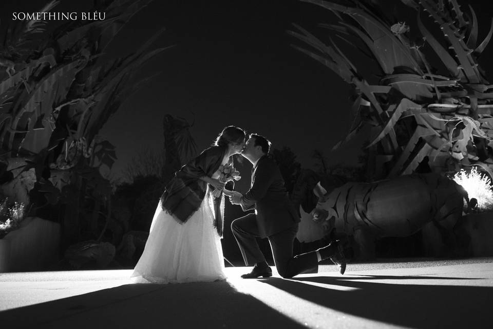 Couple in black and white