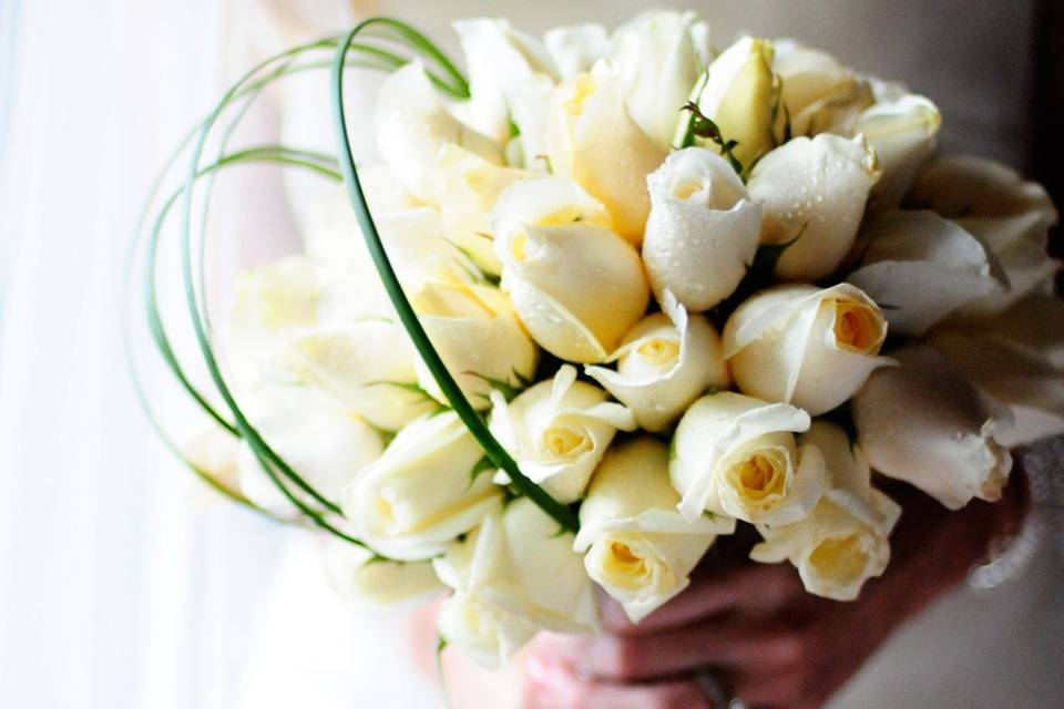 White rose bouquet