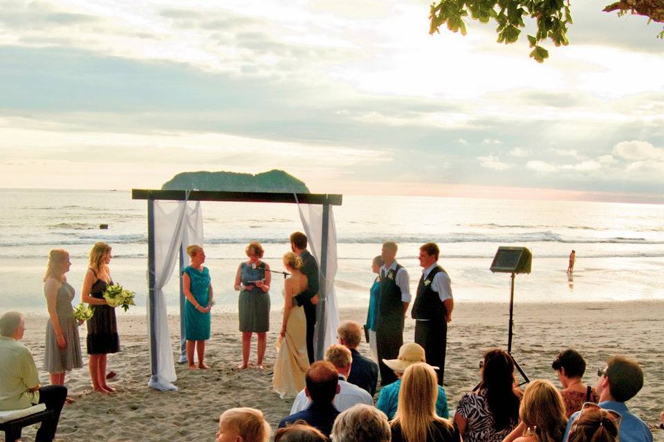 Barefoot wedding ceremony