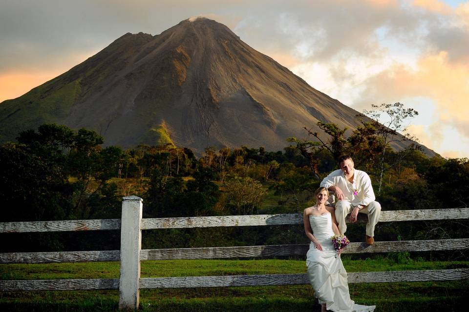 Wedding at volcano costa rica