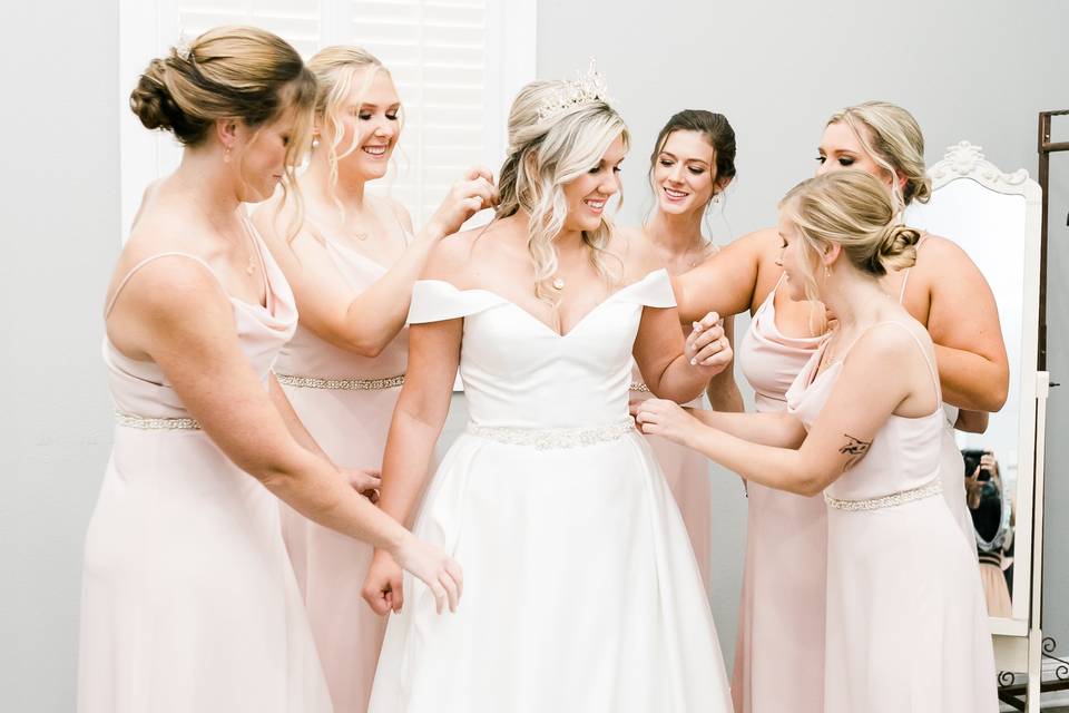 Bride and Bridesmaids