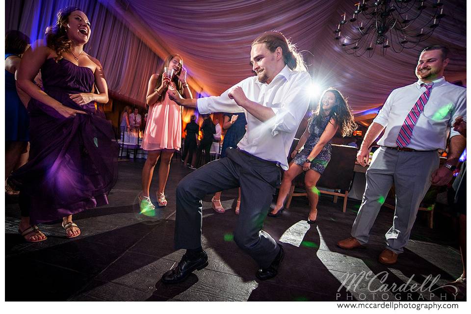 Dancing groom