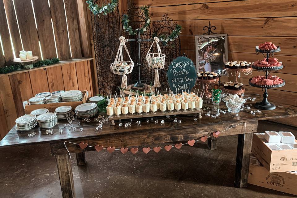 Dessert table setup