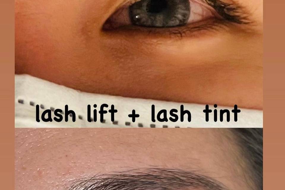 Lash lift and tint