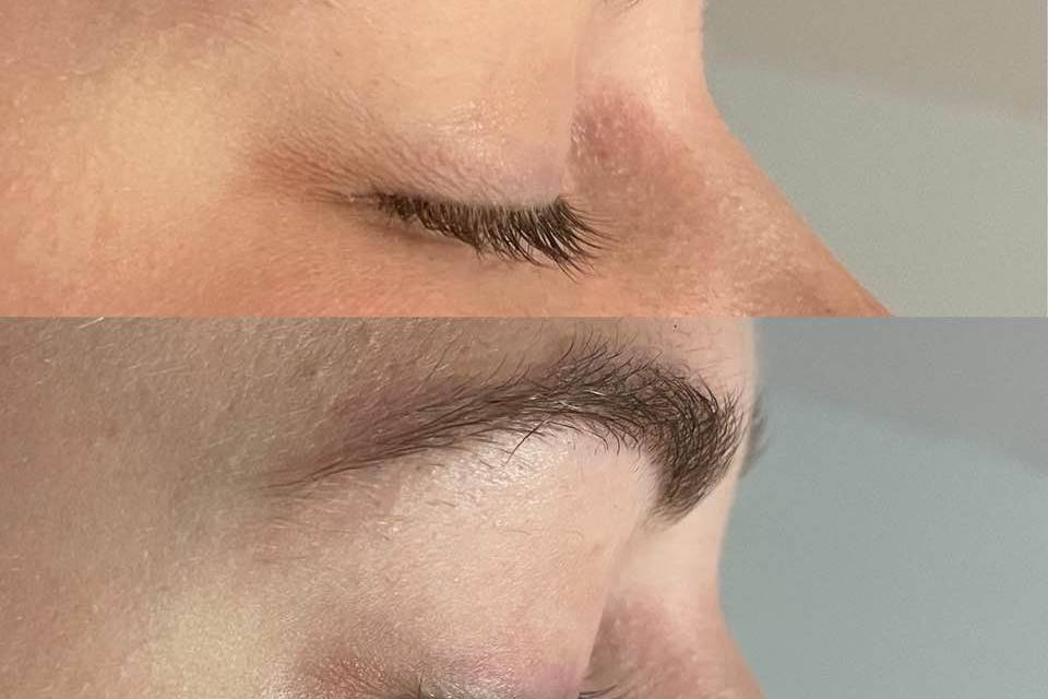 Lash lift with tint