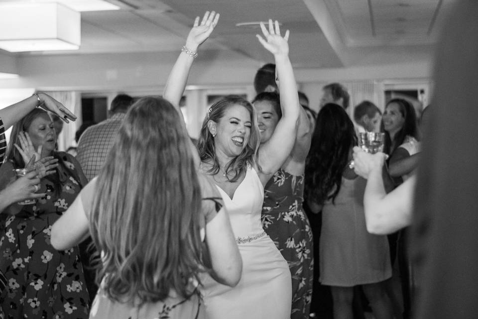 Bride enjoying dance floor