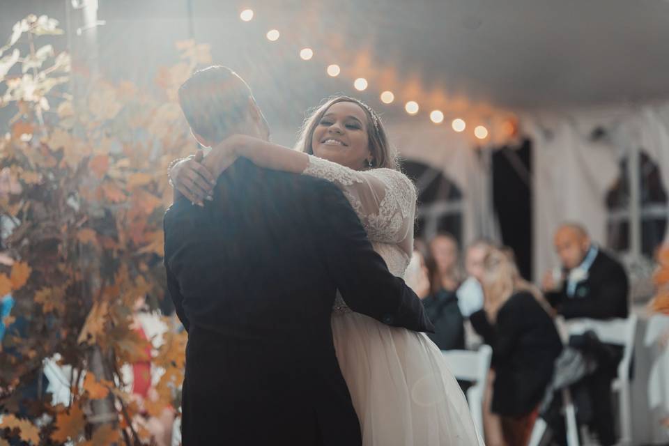 Bride and groom's first dance