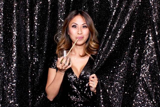 Black Sequin Backdrop