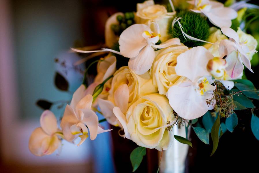 Cascading phalaenopsis bouquet