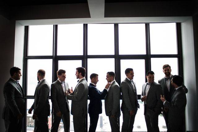 Groom and groomsmen