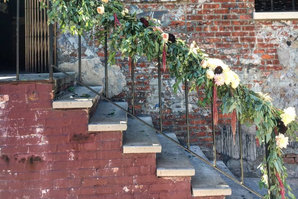 Plants and staircase