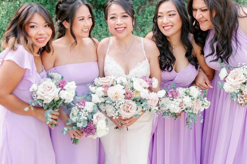 Bride and Bridesmaids