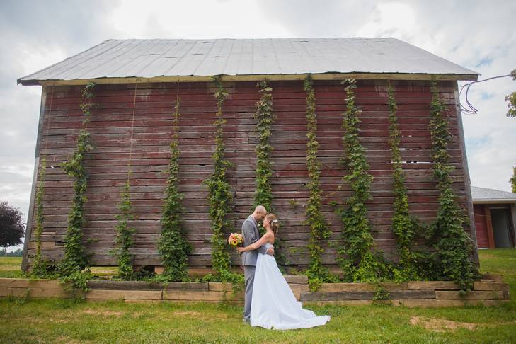 Couple by the Corn Crib