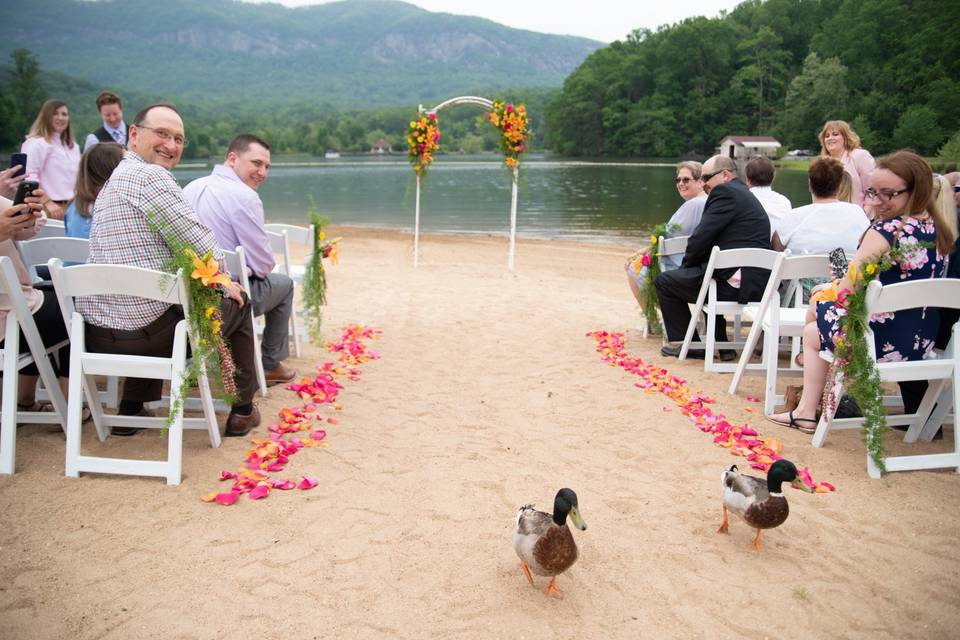 Lake Lure Beach Ceremony