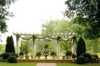 Outdoor wedding ceremony setting