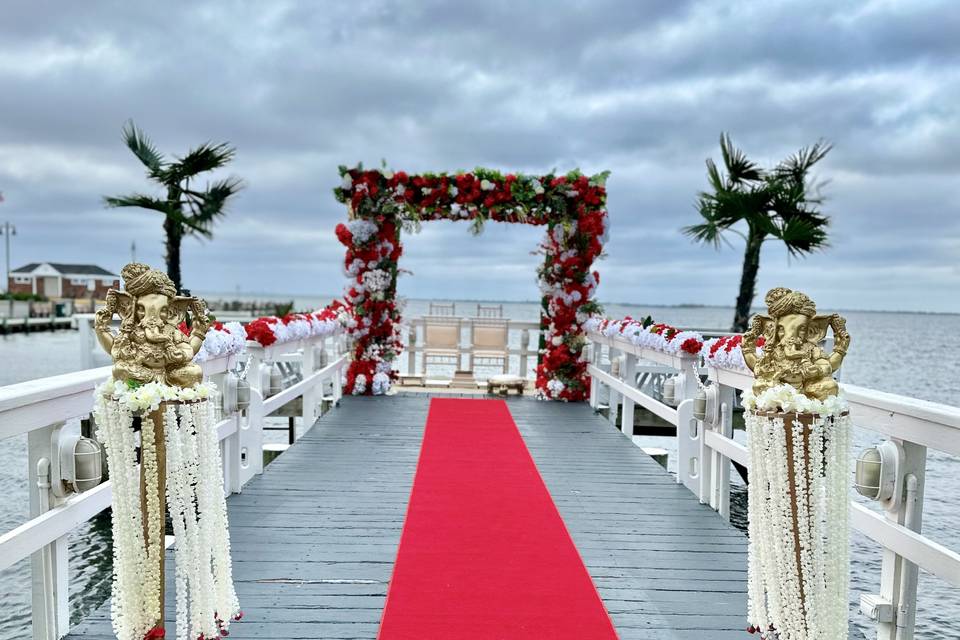 Mandap with Ganpati ji