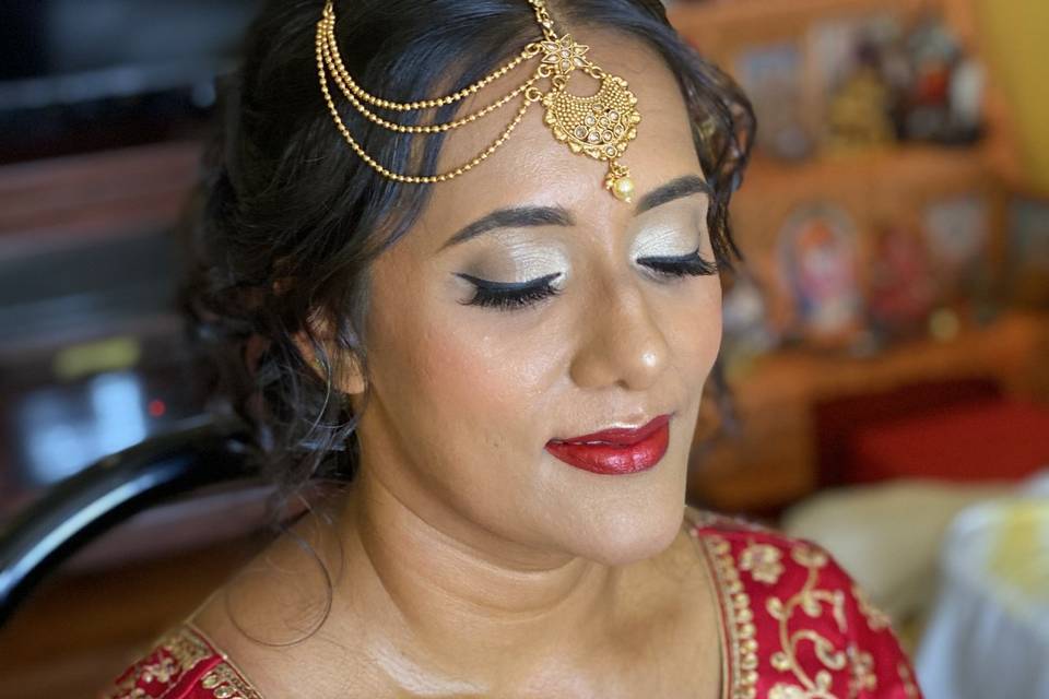 Bride hair and makeup