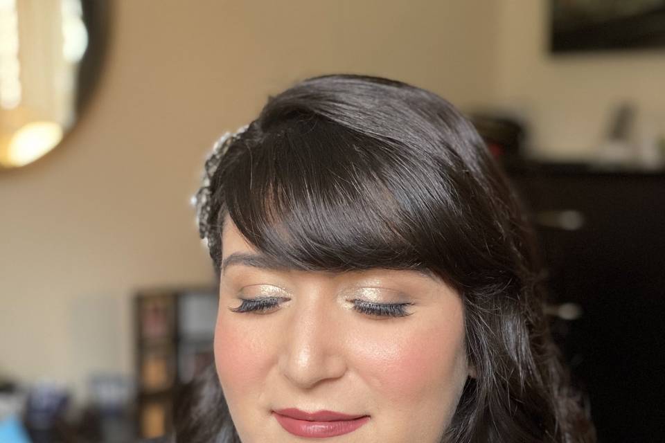 Bride hair and makeup