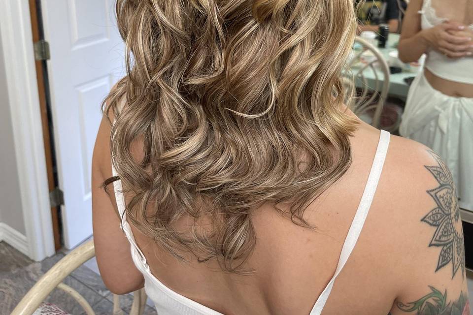 Bride hair and makeup