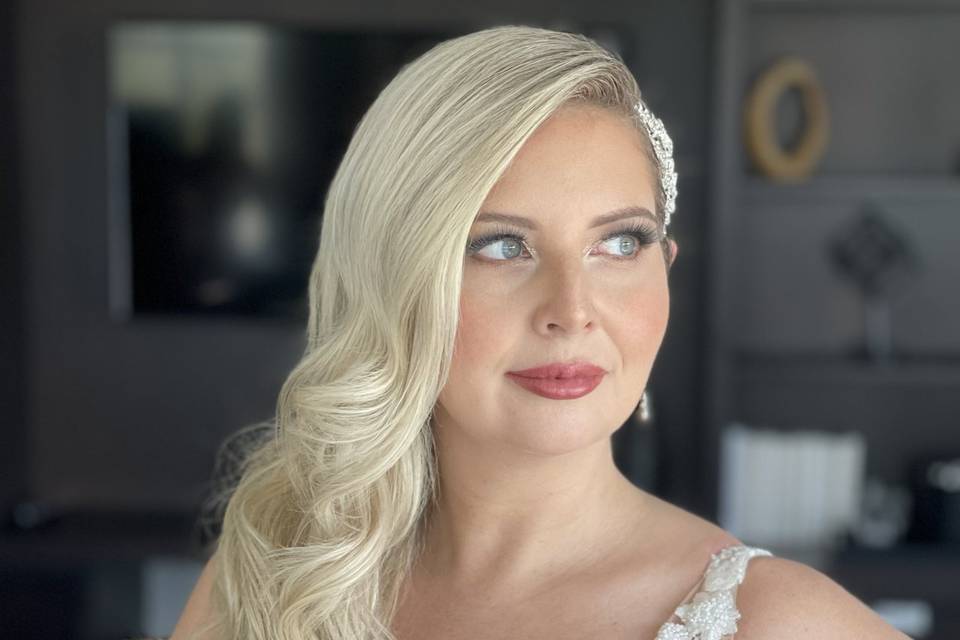 Bride hair and makeup