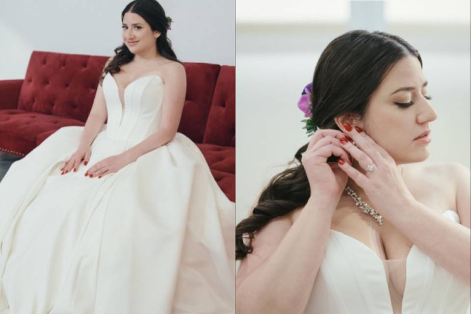 Bride hair and makeup