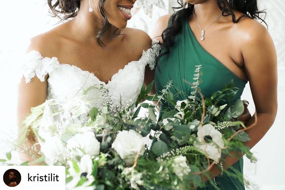 Bride hair and makeup