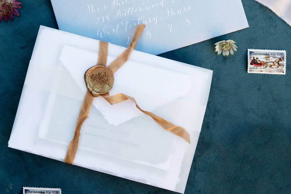 invitation with elegant seal
