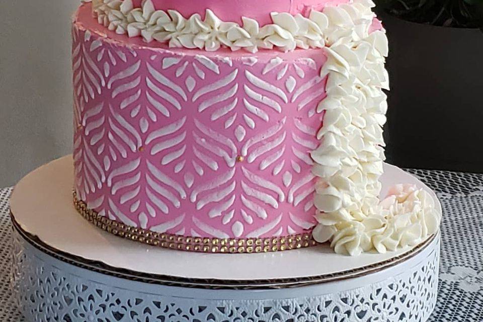 Pink and White Sweet 16 side