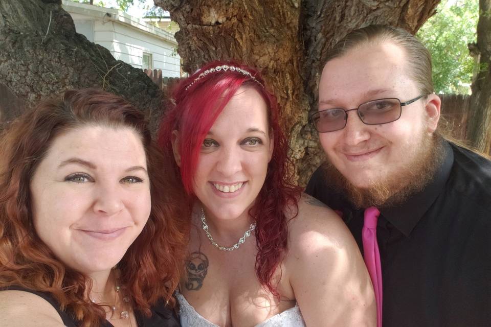 Fun backyard wedding