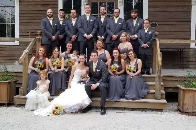 Newlyweds and their guests