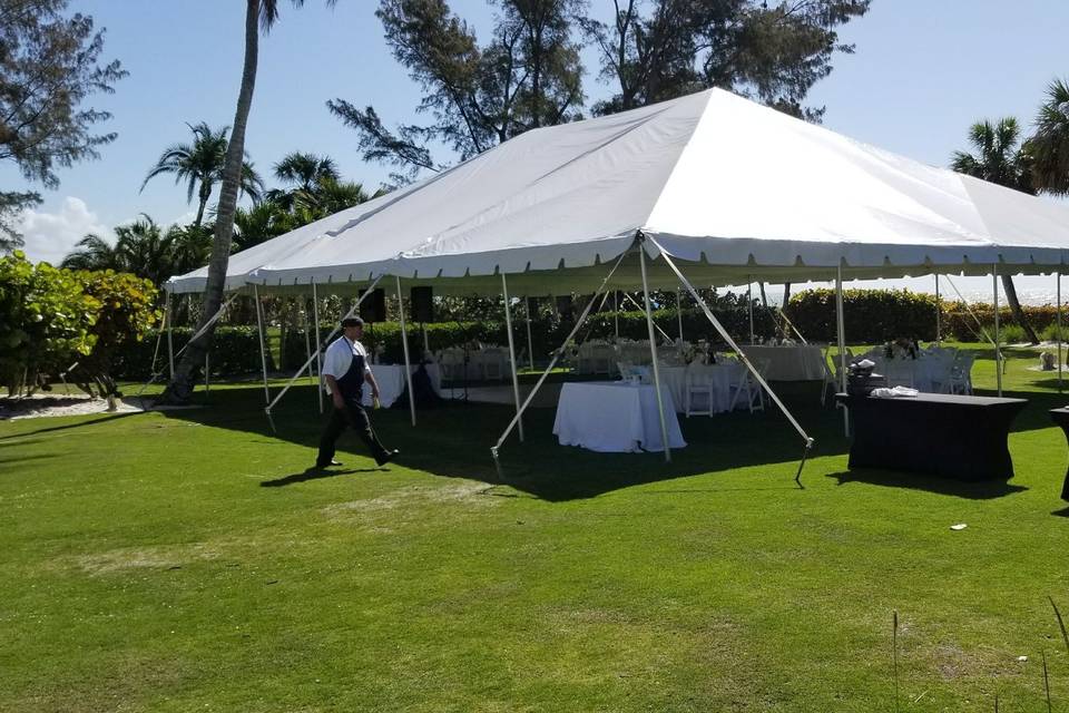 Reception tent