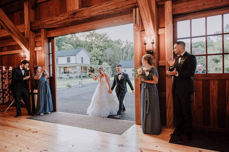 Barn door grand entrance