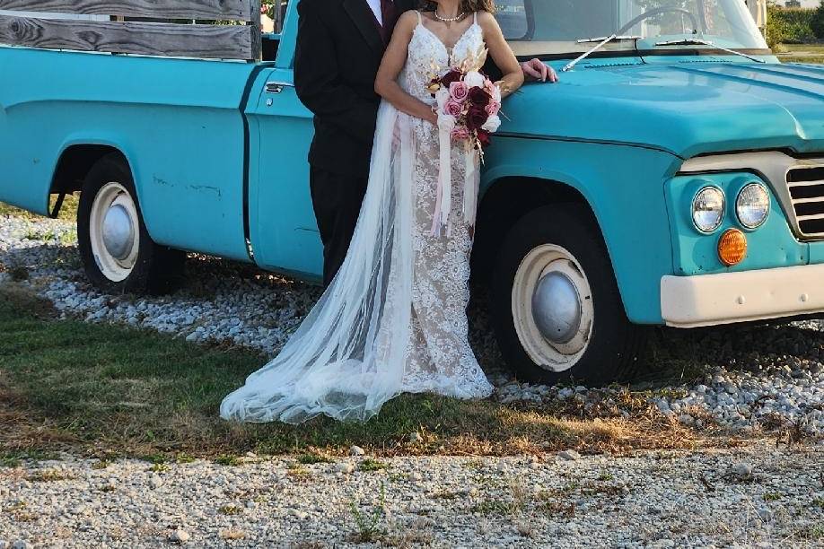 Our vintage truck for photos