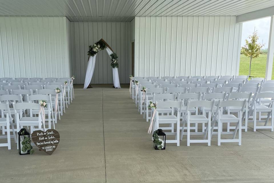 Our covered outdoor pavilion