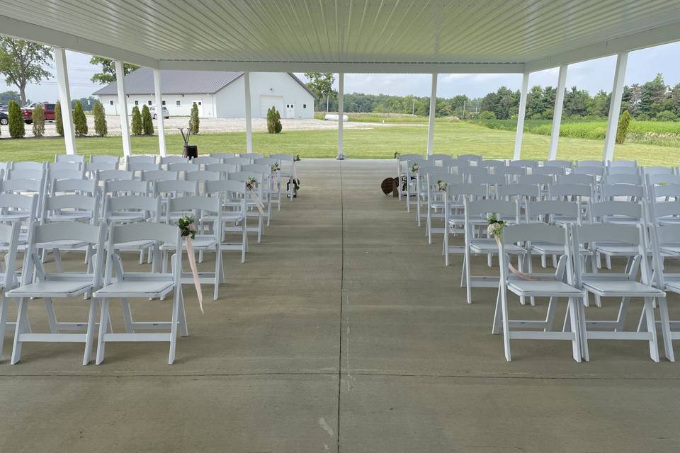 Our covered outdoor pavilion