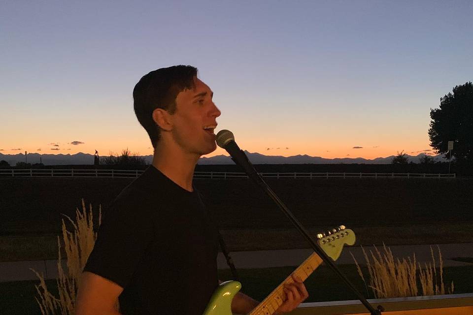 Singing at sunset