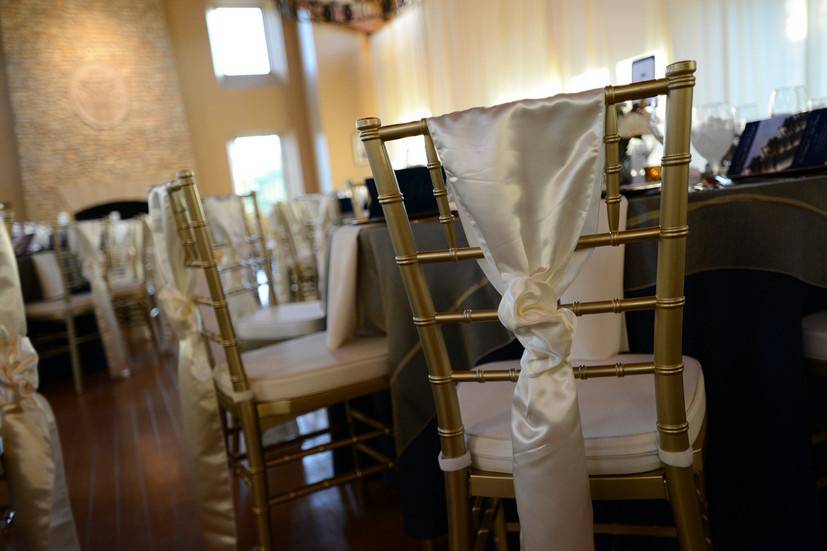 Westminster College President's Dinner, Fall 2014.Chiavari chairs from Lake Party Rentals, Lake of the Ozarks, MO.