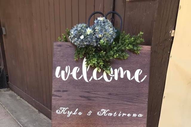 Wedding day signage