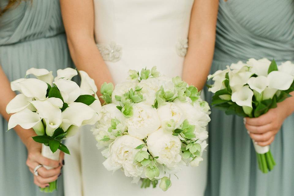 Three wedding bouquets