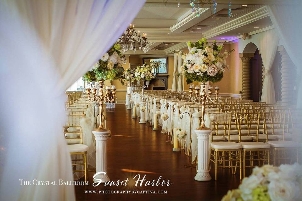 Crystal Ballroom Beach Weddings & Event Decor Services