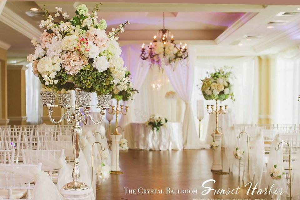 Crystal Ballroom Beach Weddings & Event Decor Services