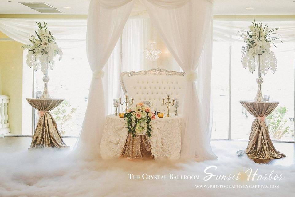 Crystal Ballroom Beach Weddings & Event Decor Services