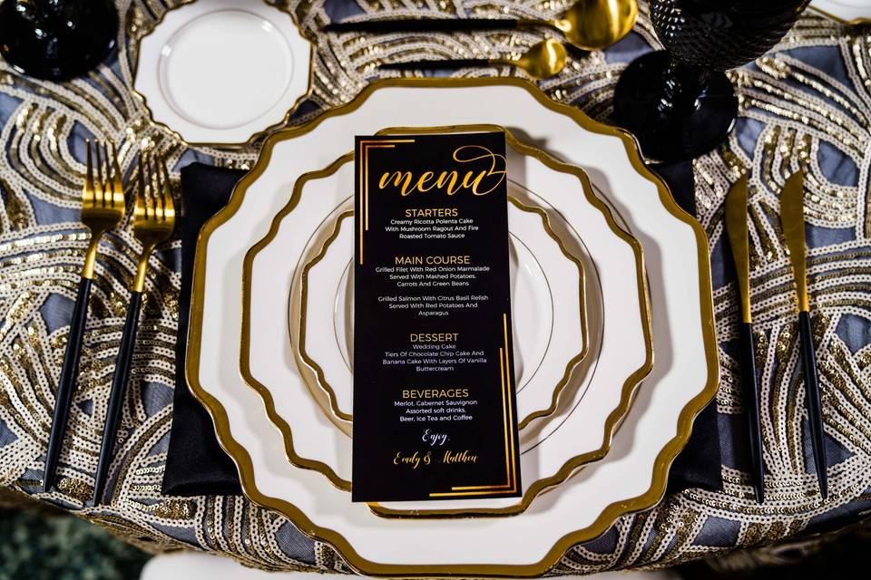 Black and Gold table