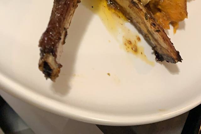 Lamb chops dinner