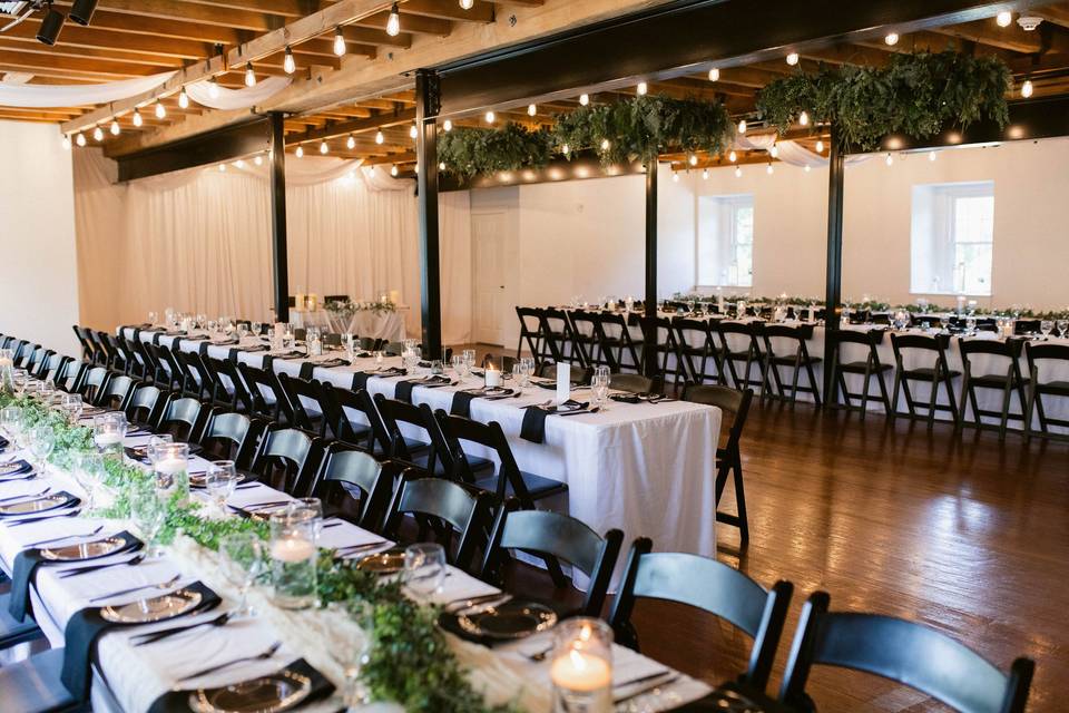 Reception rectangular tables