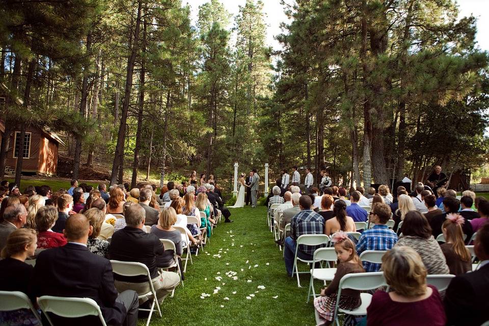 A mountain open air wedding