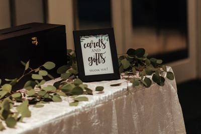 Table for cards and gifts
