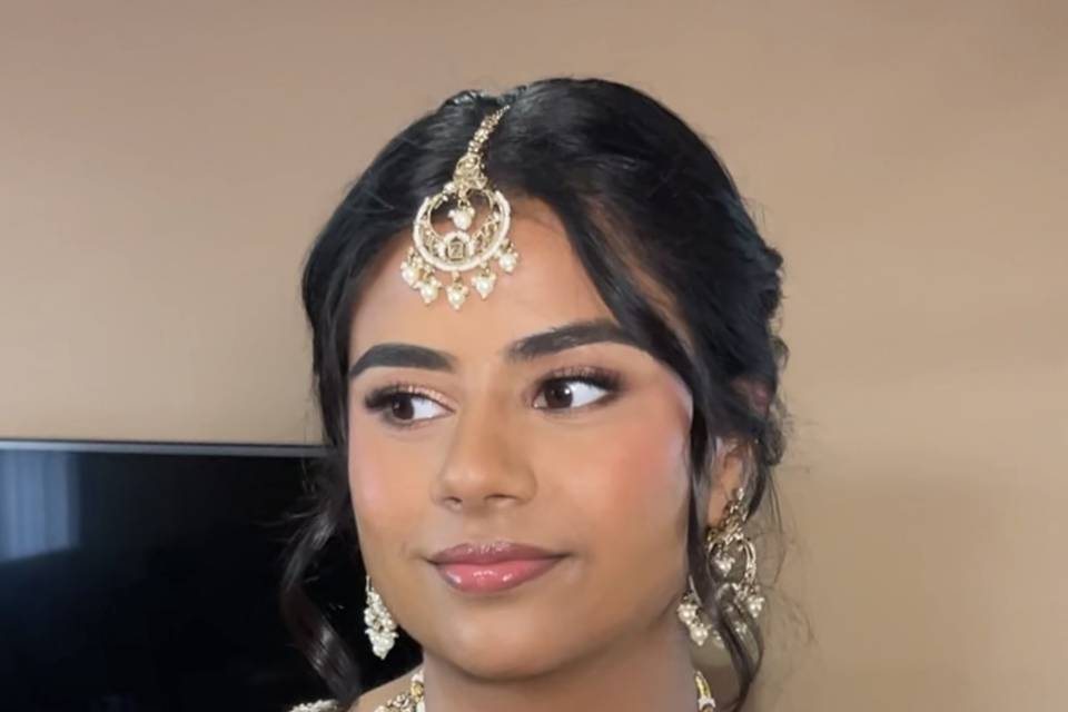 Semi-Bridal Glam + Hair