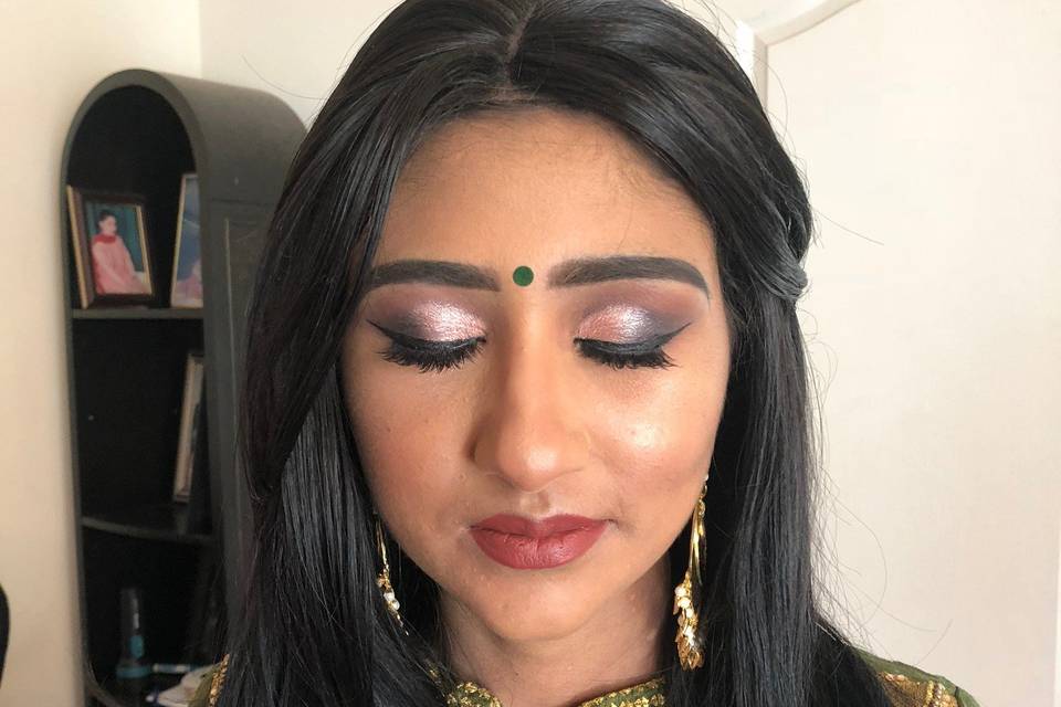 Bridal party cut crease