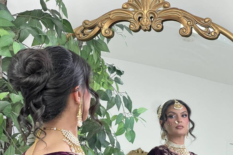 Semi-Bridal Hair and Makeup